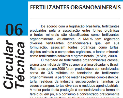 Fertilizantes Organominerais